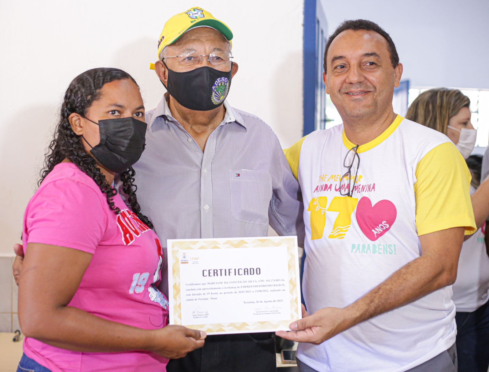 O secretário de Educação de Teresina, Nouga Cardoso, participou da inauguração do primeiro Centro de Convivência