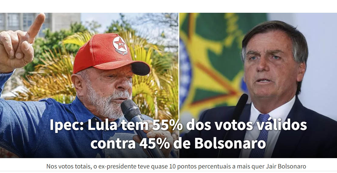 Luiz Inácio Lula da Silva (à esq.) e Jair Bolsonaro (Foto: Ricardo Stuckert | REUTERS/Adriano Machado)