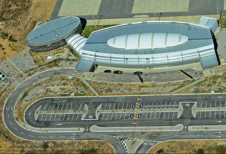 Foto: ANDRÉ PESSOA. O aeroporto de São Raimundo Nonato, fotografo de cima, tem o formato de um veado, animal símbolo da Serra da Capivara