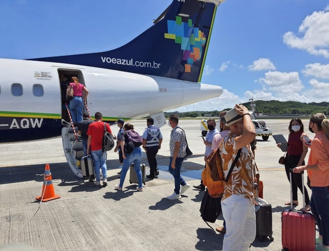 O primeiro voo da Azul para o Aeroporto Serra da Capivara saindo de Recife, em Pernambuco, marcando um novo momento no turismo do Piauí