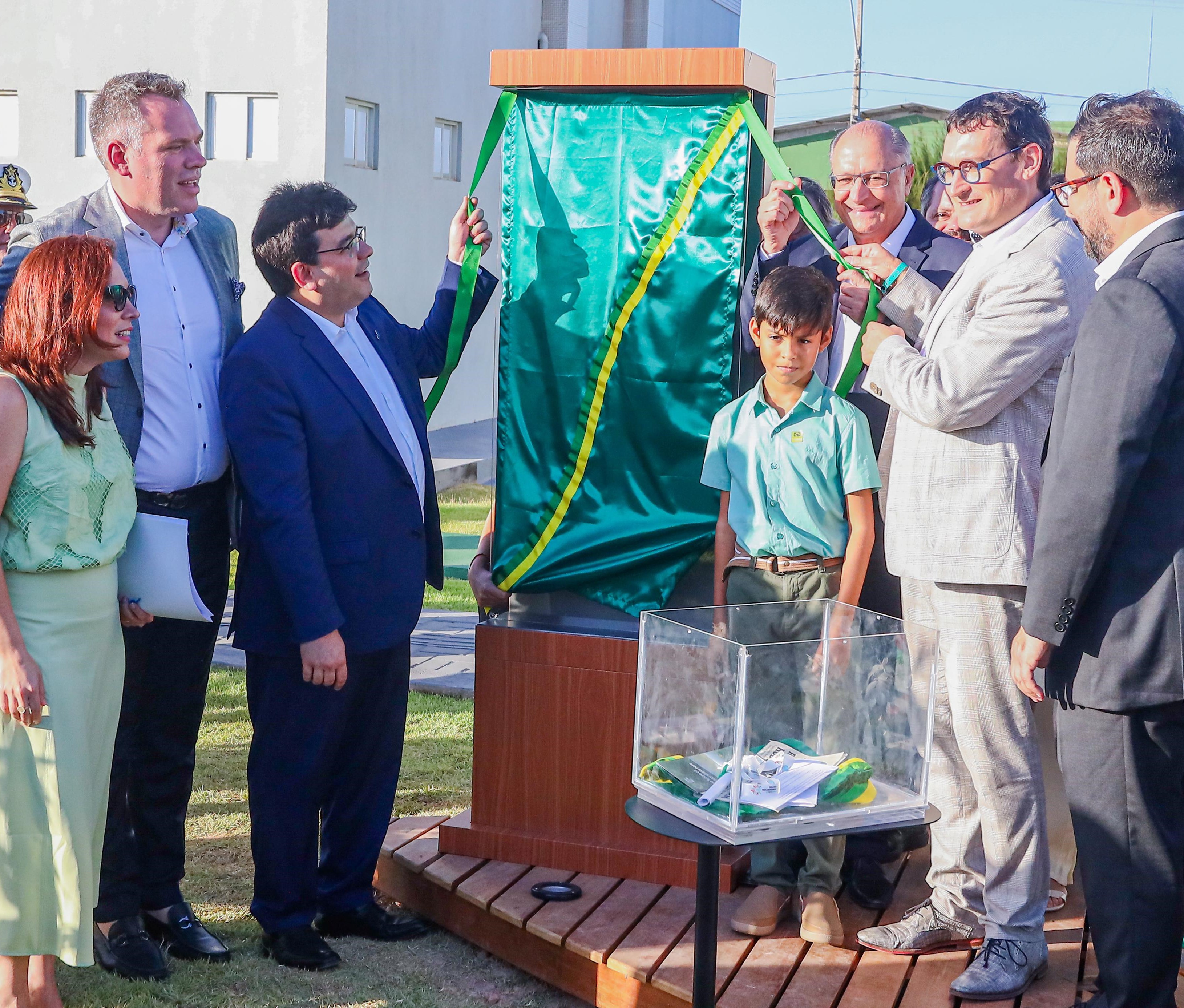 Lançamento da pedra fundamental do projeto de Hidrogênio Verde na ZPE do Piauí, no município de Parnaíba(Fotos: Ccom/Governo do Piauí)