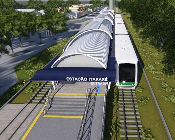 Maquete mostra como serão as obras de modernização do Metrô de Teresina. (Foto: reprodução)